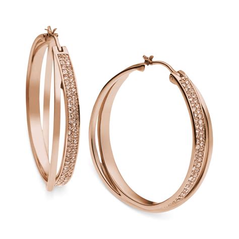 michael kors ohrringe pvd rose|michael kors gold hoop earrings.